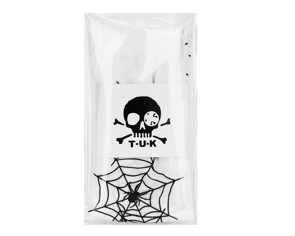 TSK1176 White Spider Thigh High Sock TSK1176-OS  T.U.K. Shoes