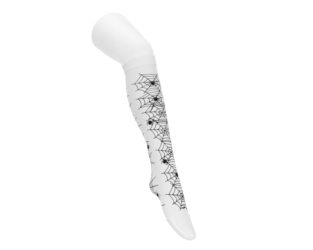 TSK1176 White Spider Thigh High Sock TSK1176-OS  T.U.K. Shoes