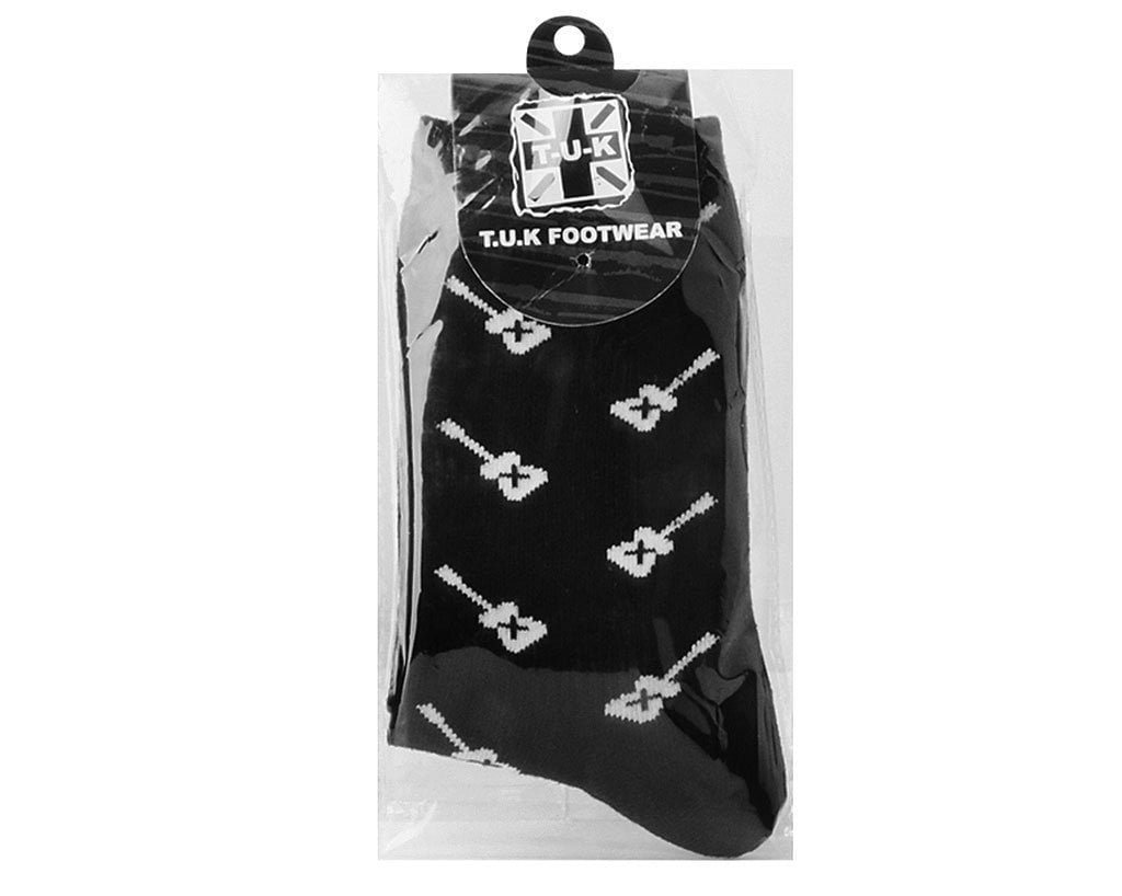 TSK1043 Black Guitars T.U.K. Women’s Sock TSK1043-OS  T.U.K. Shoes