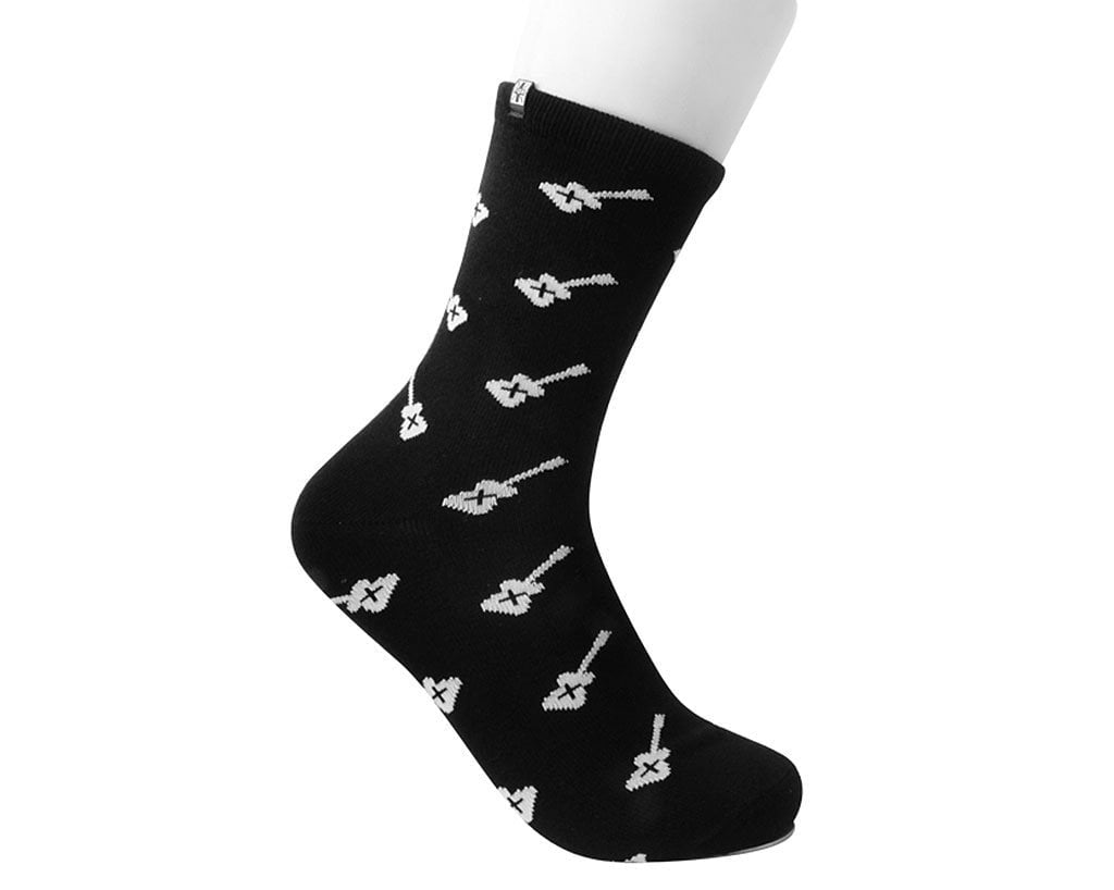 TSK1043 Black Guitars T.U.K. Women’s Sock TSK1043-OS  T.U.K. Shoes