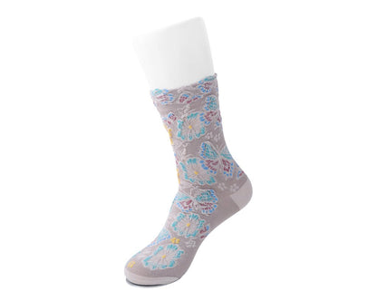 TSK1153 Beige Floral Sock TSK1153-OS  T.U.K. Shoes