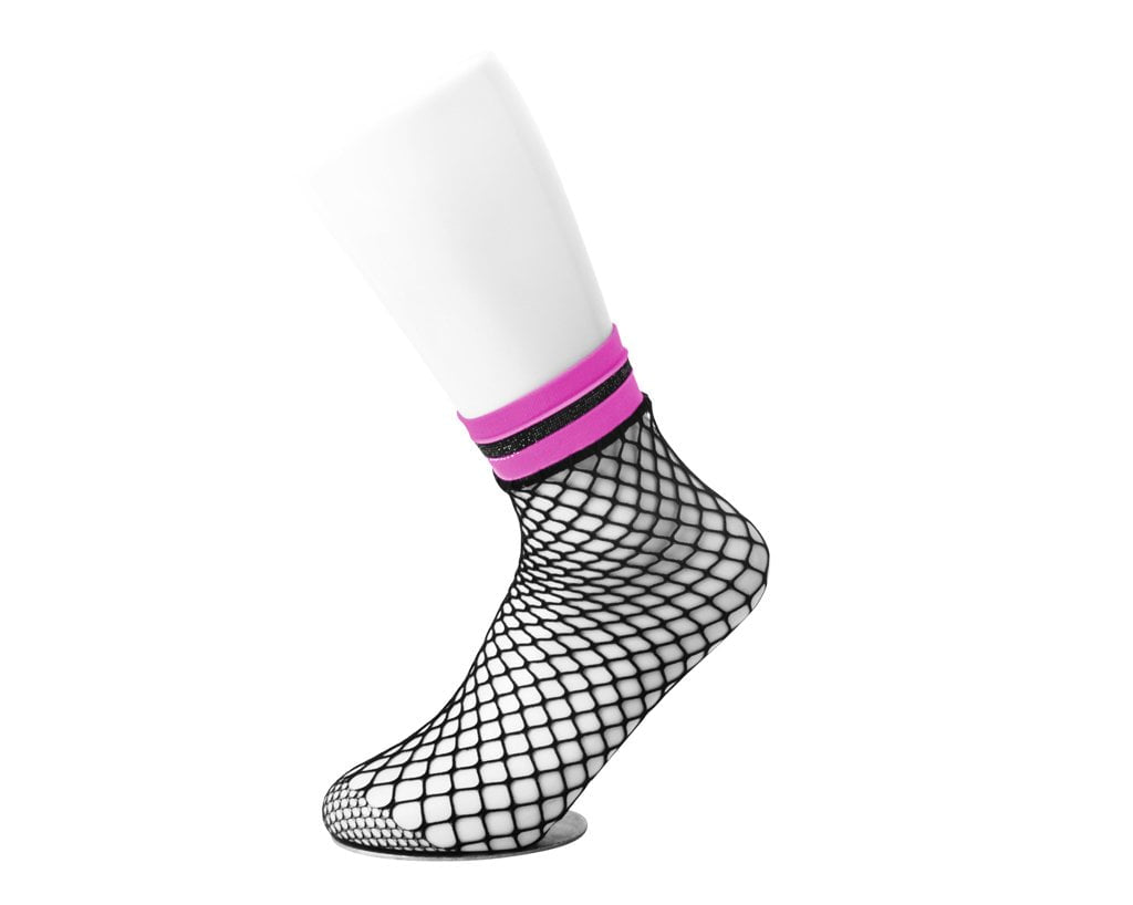TSK1122 Multi-color Band Fishnet 5-Pk Sock TSK1122-OS  T.U.K. Shoes