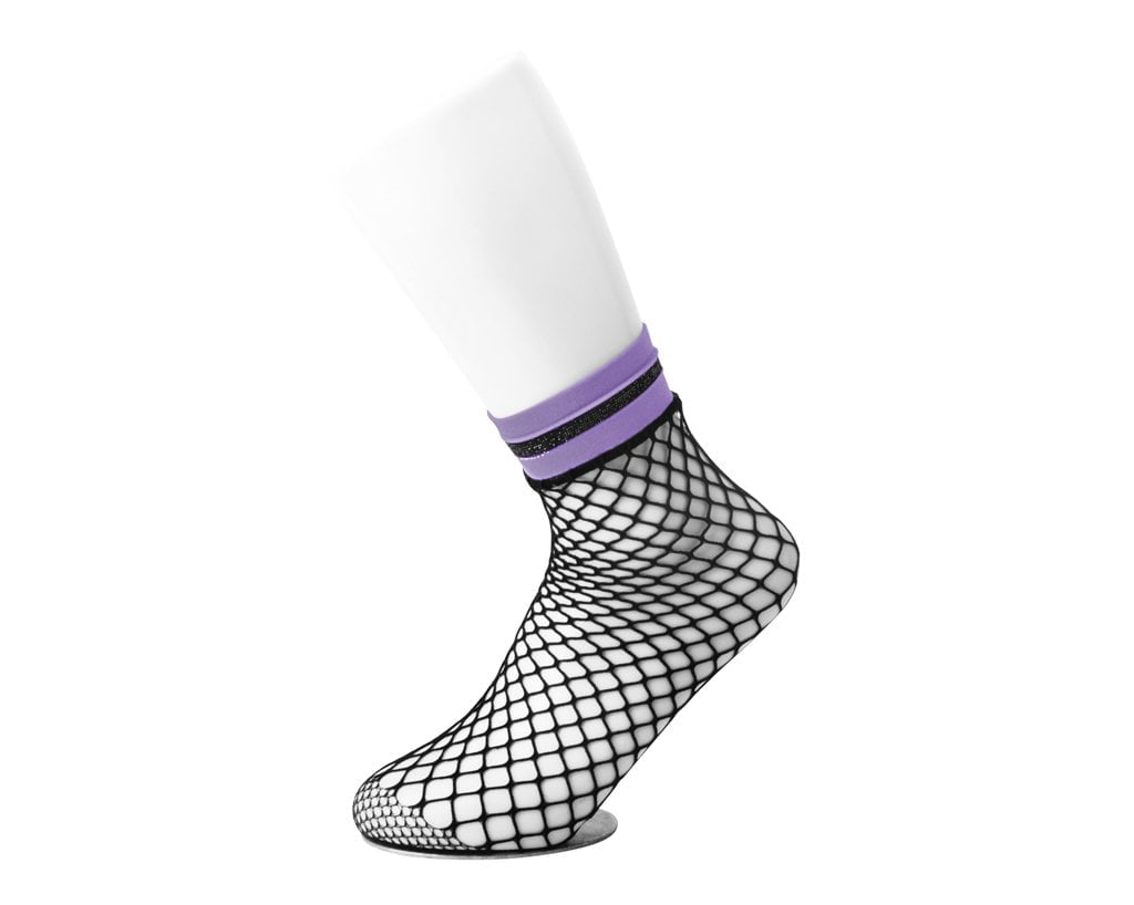 TSK1122 Multi-color Band Fishnet 5-Pk Sock TSK1122-OS  T.U.K. Shoes