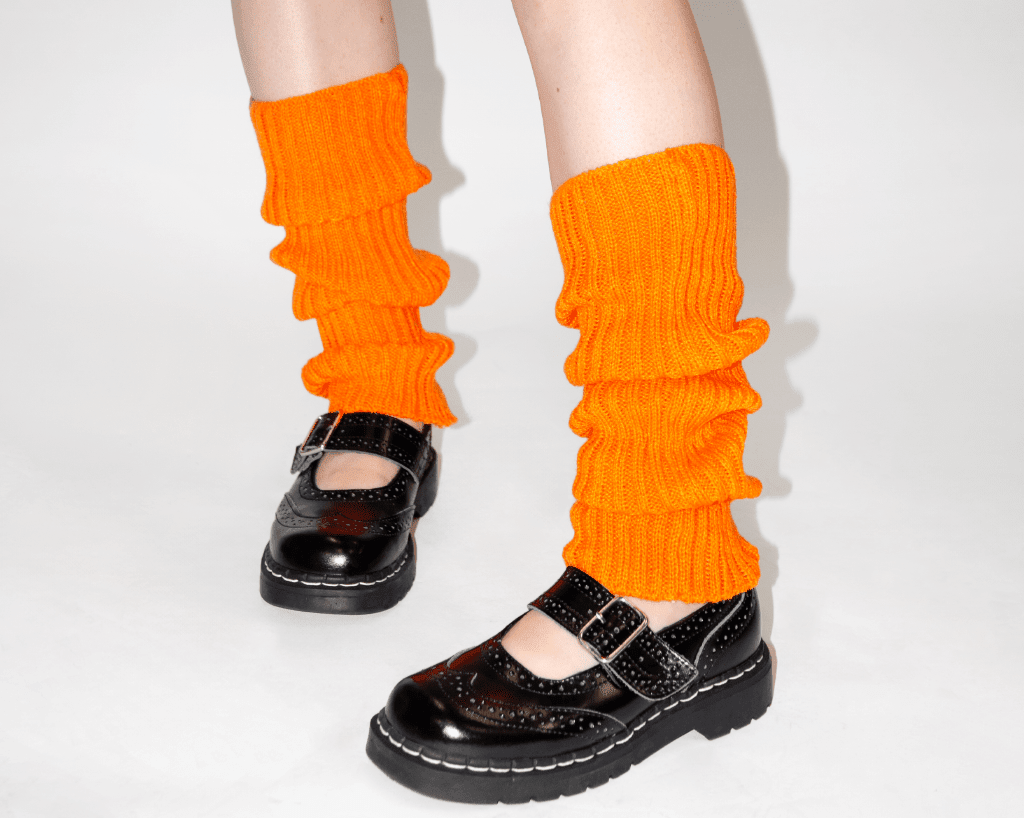 TSK1149 Orange Knit Leg Warmer TSK1149-OS  T.U.K. Shoes