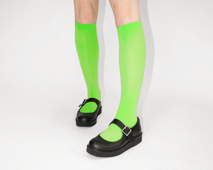 TSK1165 Green Knee-High Nylon Mesh Sock TSK1165-OS  T.U.K. Shoes