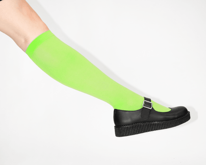 TSK1165 Green Knee-High Nylon Mesh Sock TSK1165-OS  T.U.K. Shoes