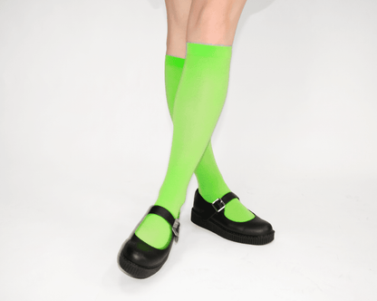 TSK1165 Green Knee-High Nylon Mesh Sock TSK1165-OS  T.U.K. Shoes