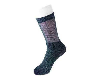 TSK1131 Green Ribbed Glitter Sock TSK1131-OS  T.U.K. Shoes