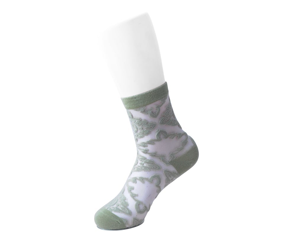TSK1146 Sage Mid-Calf Mesh Sock TSK1146-OS  T.U.K. Shoes