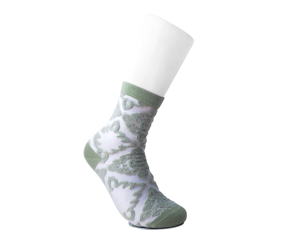 TSK1146 Sage Mid-Calf Mesh Sock TSK1146-OS  T.U.K. Shoes