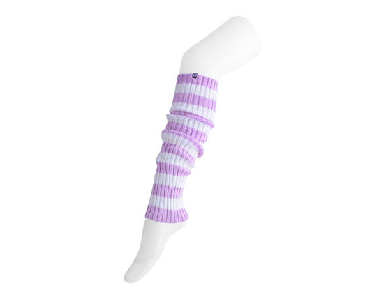 TSK1162 Purple & White Stripe Knit Leg Warmer TSK1162-OS  T.U.K. Shoes