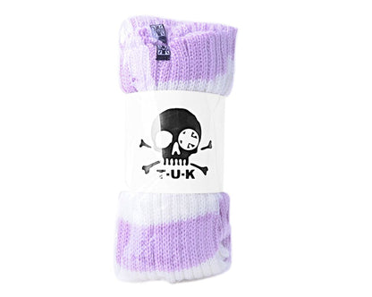 TSK1162 Purple & White Stripe Knit Leg Warmer TSK1162-OS  T.U.K. Shoes