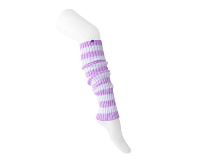 TSK1162 Purple & White Stripe Knit Leg Warmer TSK1162-OS  T.U.K. Shoes