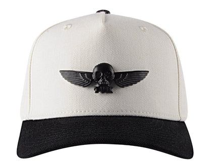 HT07 Black & Cream T.U.K. Wing Pin Hat HT07-OS  T.U.K. Shoes