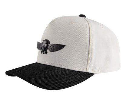 HT07 Black & Cream T.U.K. Wing Pin Hat HT07-OS  T.U.K. Shoes