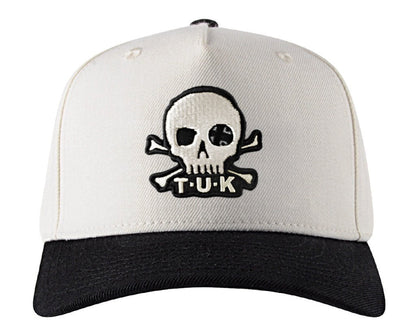 HT08 Black & Cream Skull Logo Hat HT08-OS  T.U.K. Shoes
