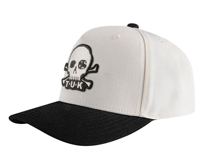 HT08 Black & Cream Skull Logo Hat HT08-OS  T.U.K. Shoes