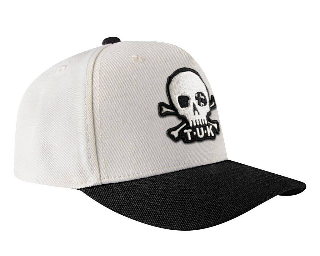 HT08 Black & Cream Skull Logo Hat HT08-OS  T.U.K. Shoes