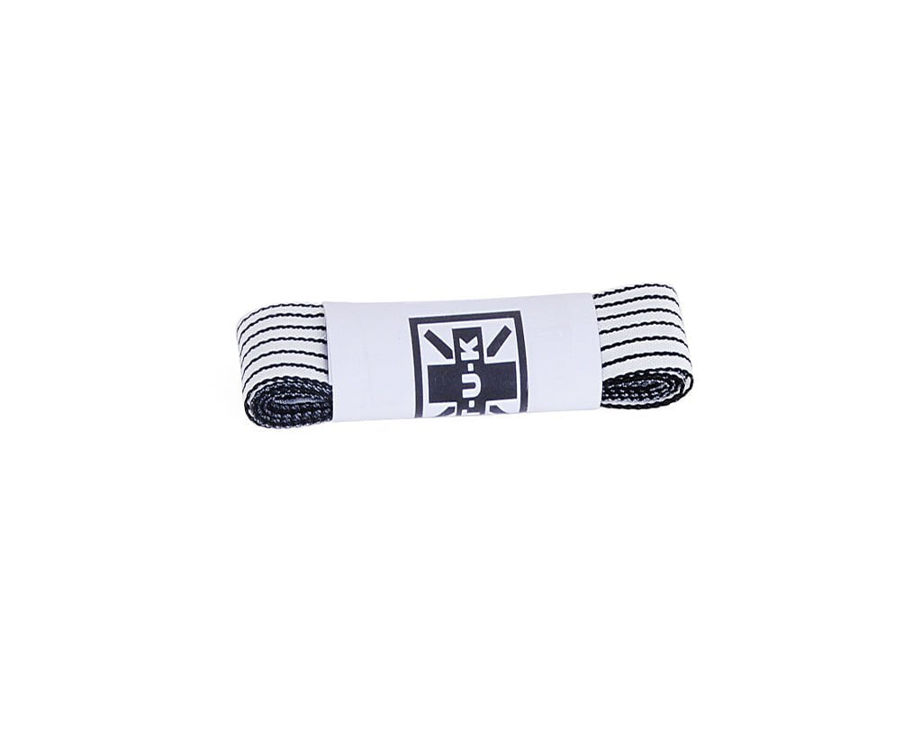 LC058-75-BSF 75 CM Black & White Stripe Flat Laces LC058-75-BSF-OS  T.U.K. Shoes