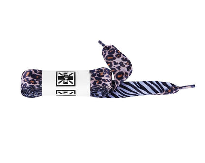 LC025-75-LEZ 75 CM Leopard Zebra Satin Laces LC025-75-LEZ-OS  T.U.K. Shoes