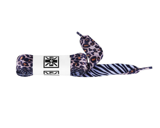 LC025-75-LEZ 75 CM Leopard Zebra Satin Laces LC025-75-LEZ-OS  T.U.K. Shoes