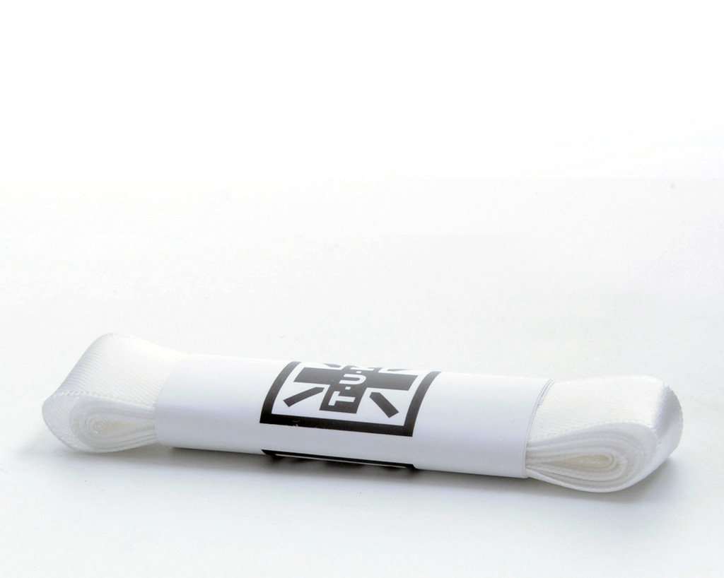 LC018-120WHS-OS 120 CM White Satin Laces LC018-120WHS-OS  T.U.K. Shoes