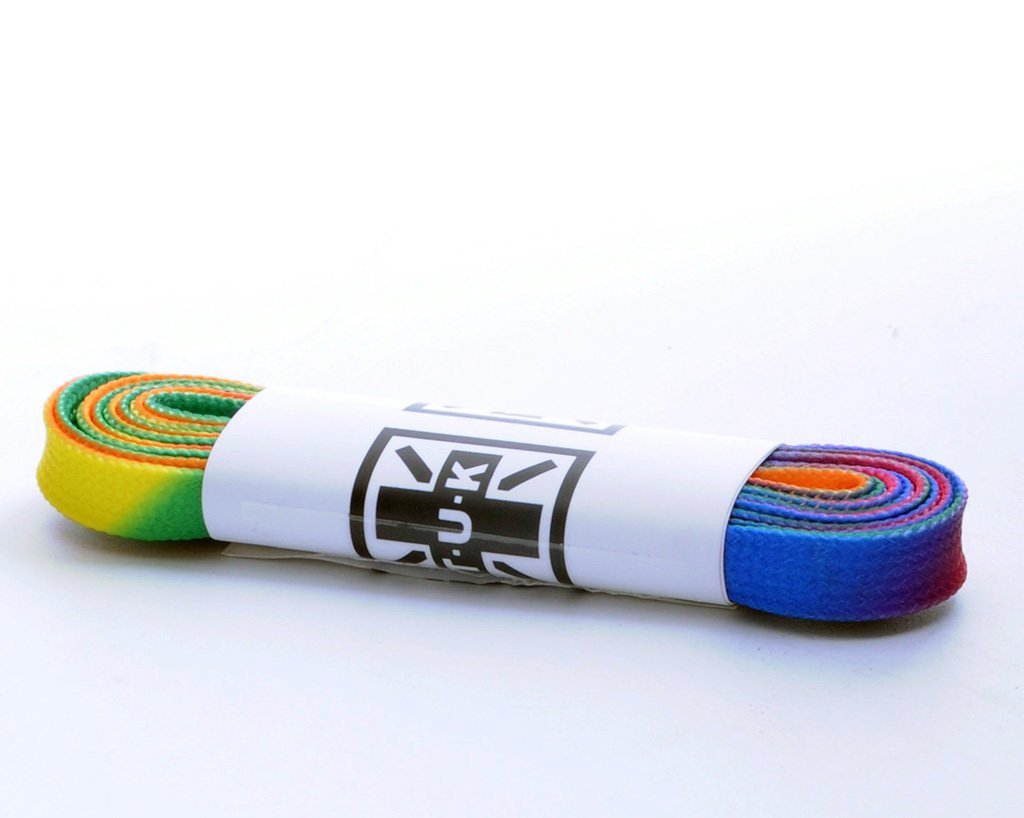 LC002-120MUL-OS 120 CM Rainbow Flat Laces LC002-120MUL-OS  T.U.K. Shoes