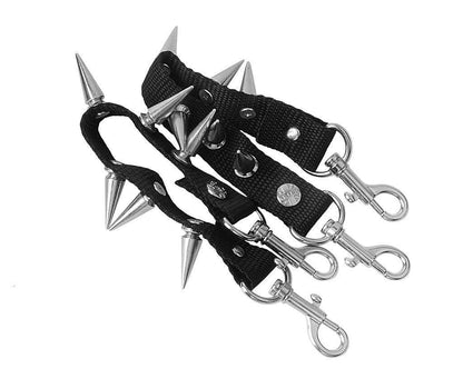 SA04 Spiked Black Bondage Shoe Straps  T.U.K. Shoes
