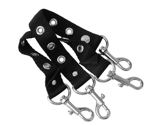 SA02 Eyelet Black Bondage Shoe Straps  T.U.K. Shoes