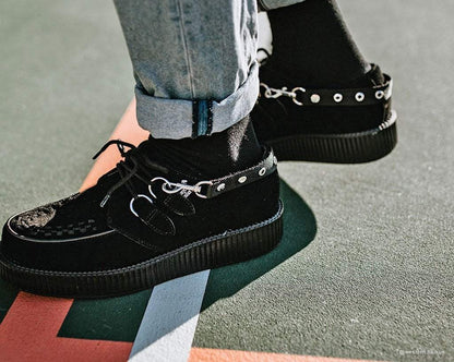 SA02 Eyelet Black Bondage Shoe Straps  T.U.K. Shoes