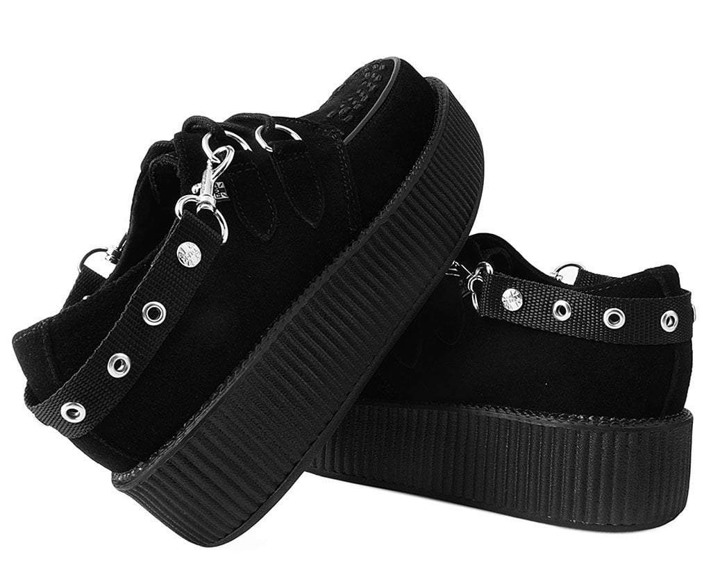 SA02 Eyelet Black Bondage Shoe Straps  T.U.K. Shoes