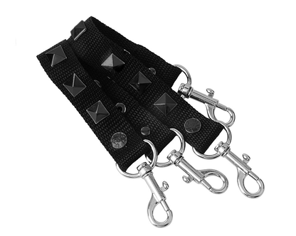 SA03 Pyramid Black Bondage Shoe Straps  T.U.K. Shoes