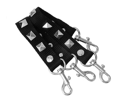 SA03 Pyramid Black Bondage Shoe Straps  T.U.K. Shoes