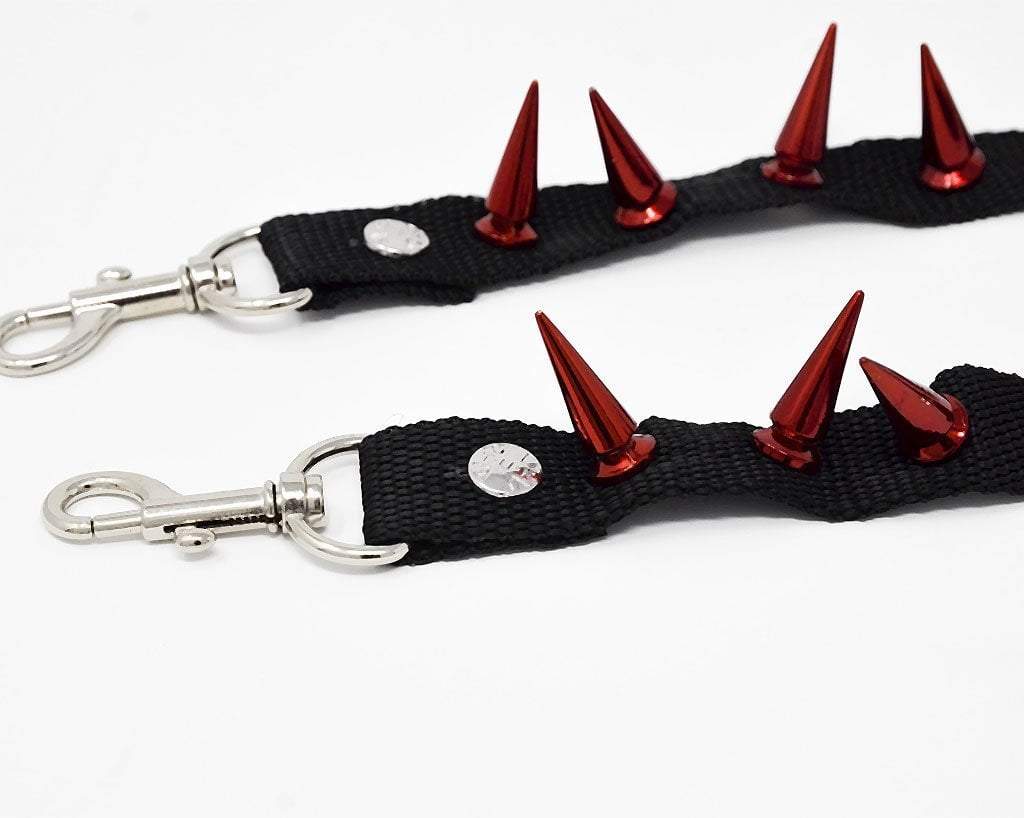 SA14 Spiked Red Bondage Shoe Straps  T.U.K. Shoes