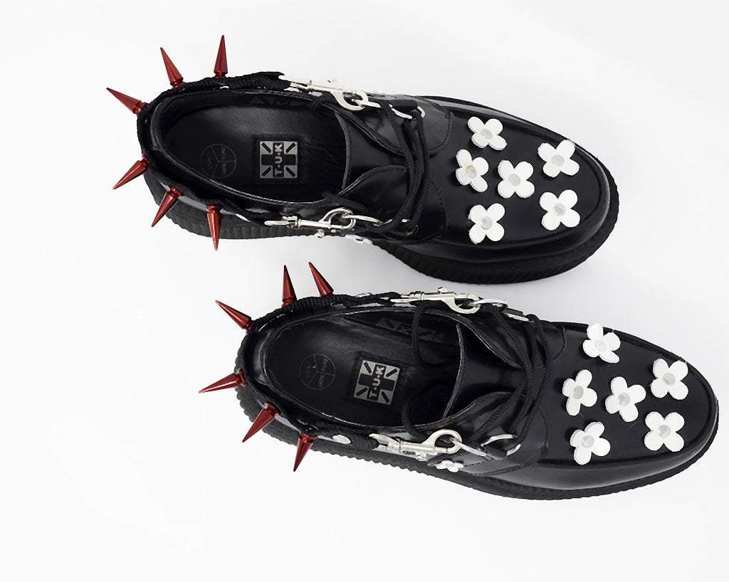 SA14 Spiked Red Bondage Shoe Straps  T.U.K. Shoes