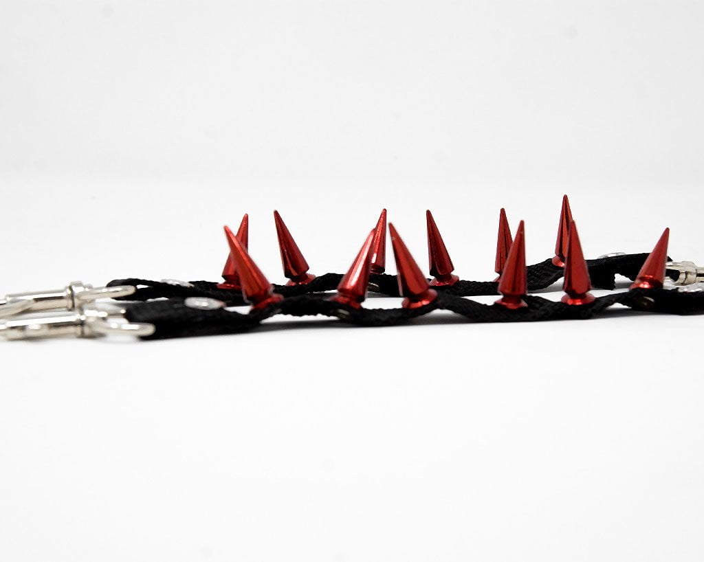 SA14 Spiked Red Bondage Shoe Straps  T.U.K. Shoes
