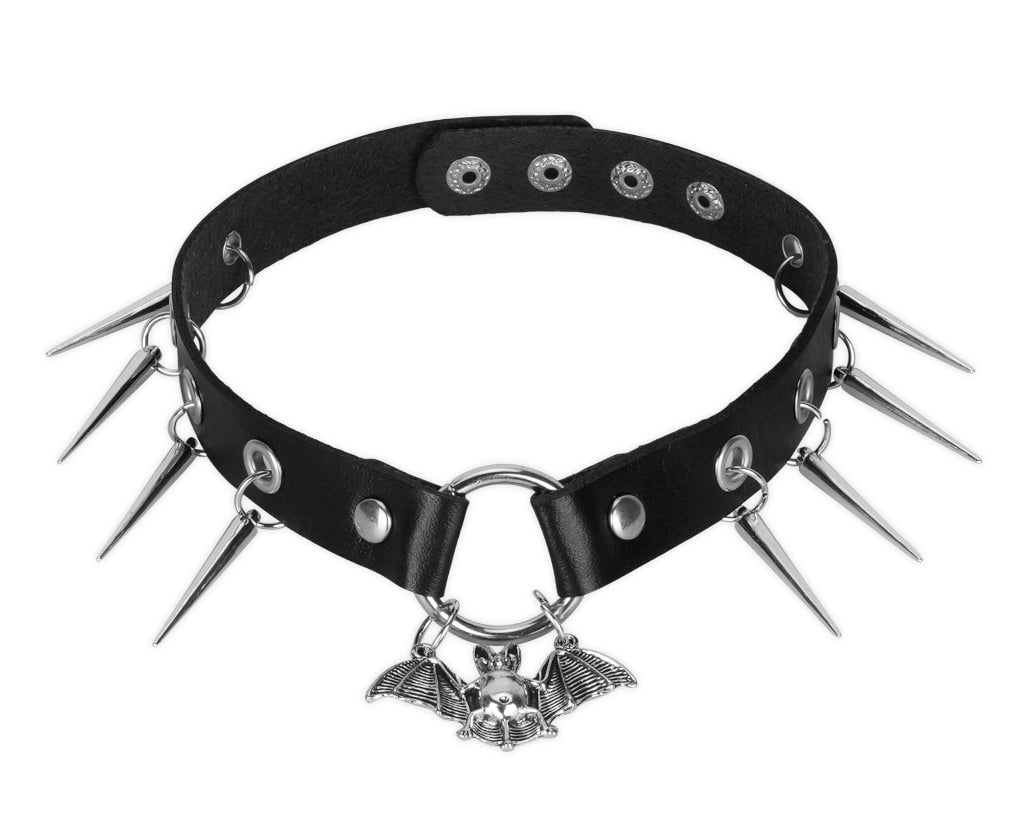 CK02 Spiked Bat Choker CK02-OS  T.U.K. Shoes