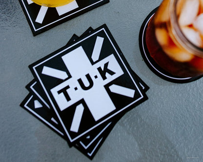 HA01 T.U.K. Square Logo Coaster 4-Pack HA01-OS  T.U.K. Shoes