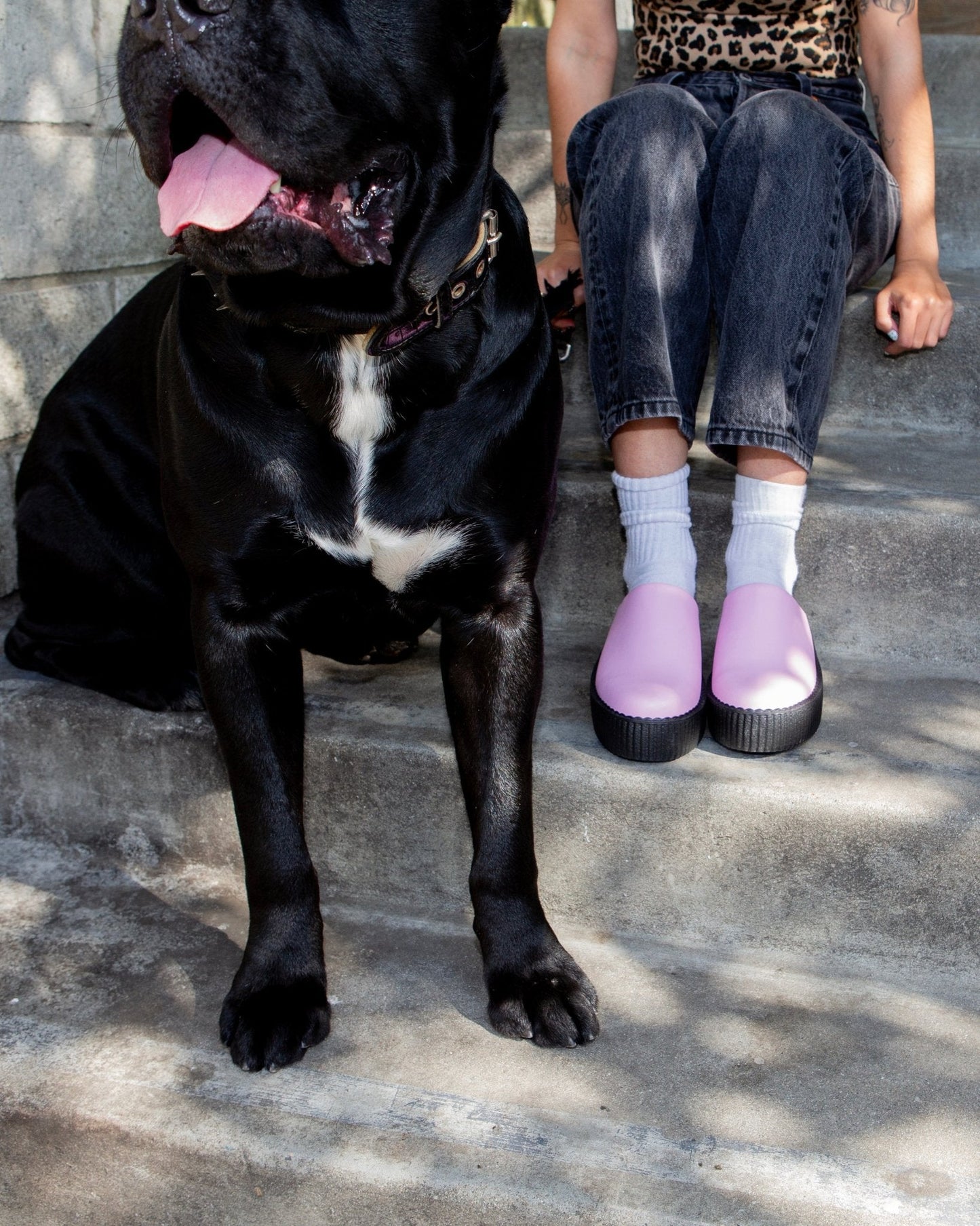 V3372L Pink Leather Viva Mondo Creeper Clog Pink T.U.K. Shoes