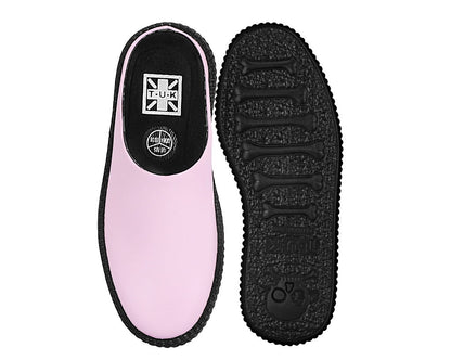 V3372L Pink Leather Viva Mondo Creeper Clog Pink T.U.K. Shoes