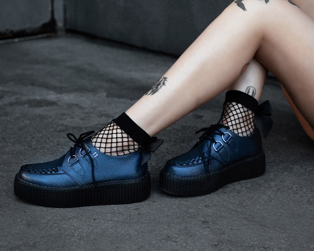 V3321 Midnight Metallic Viva Mondo Creeper Blue T.U.K. Shoes