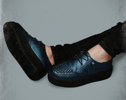 V3321 Midnight Metallic Viva Mondo Creeper Blue T.U.K. Shoes