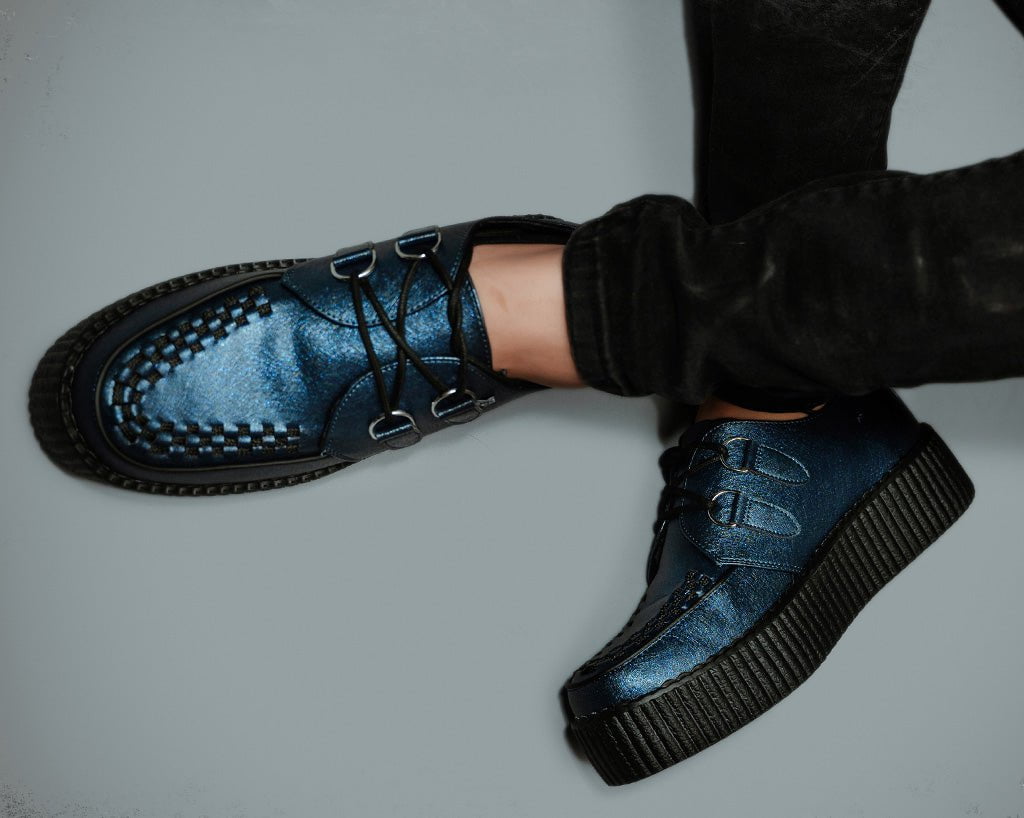 V3321 Midnight Metallic Viva Mondo Creeper Blue T.U.K. Shoes