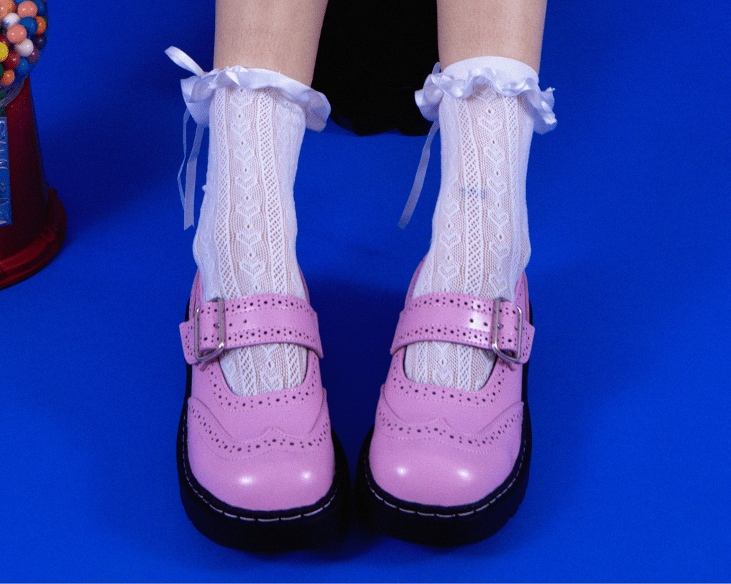 T2347 Pink Brogue Mary Jane Pink T.U.K. Shoes