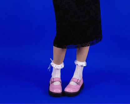 T2347 Pink Brogue Mary Jane Pink T.U.K. Shoes