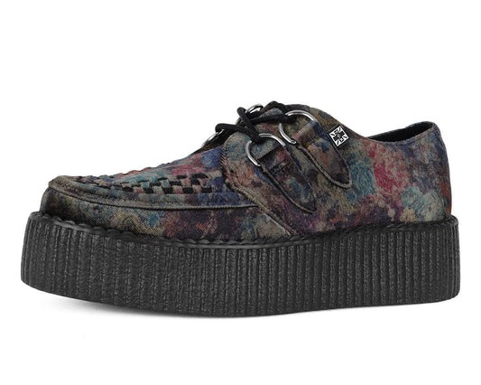V3284 Floral Velvet Viva Mondo Creeper Floral T.U.K. Shoes