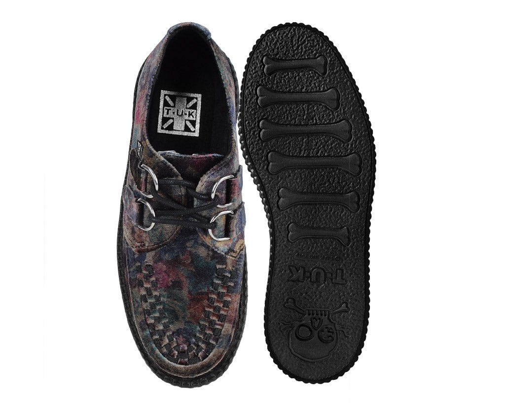 V3284 Floral Velvet Viva Mondo Creeper Floral T.U.K. Shoes