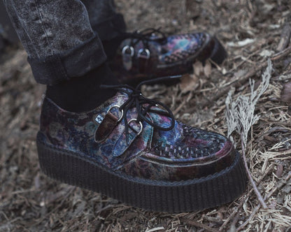 V3284 Floral Velvet Viva Mondo Creeper Floral T.U.K. Shoes