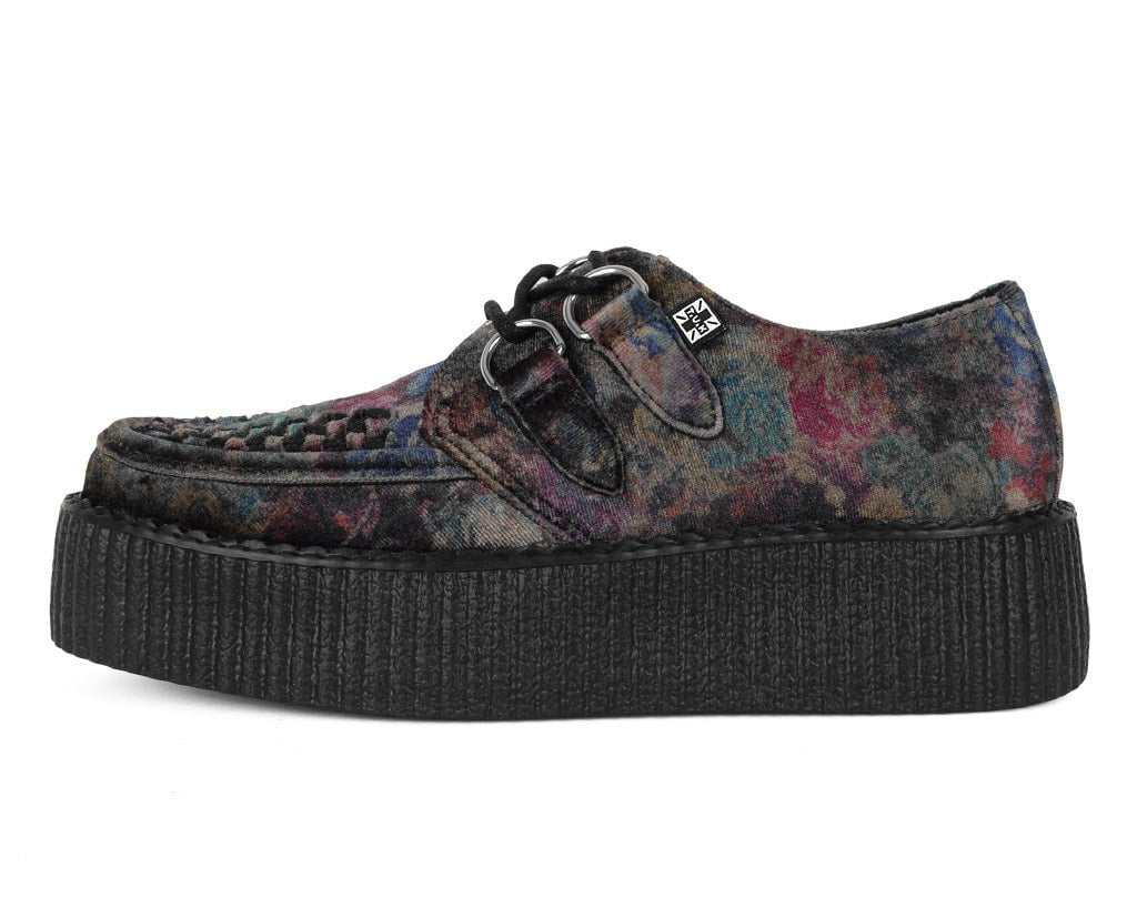 V3284 Floral Velvet Viva Mondo Creeper Floral T.U.K. Shoes