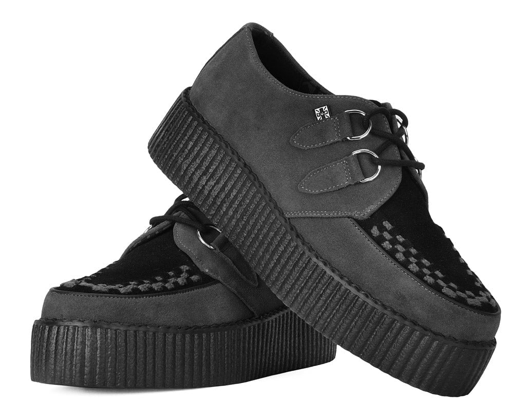 V3339 Grey & Black Suede Viva Mondo Creeper Grey T.U.K. Shoes
